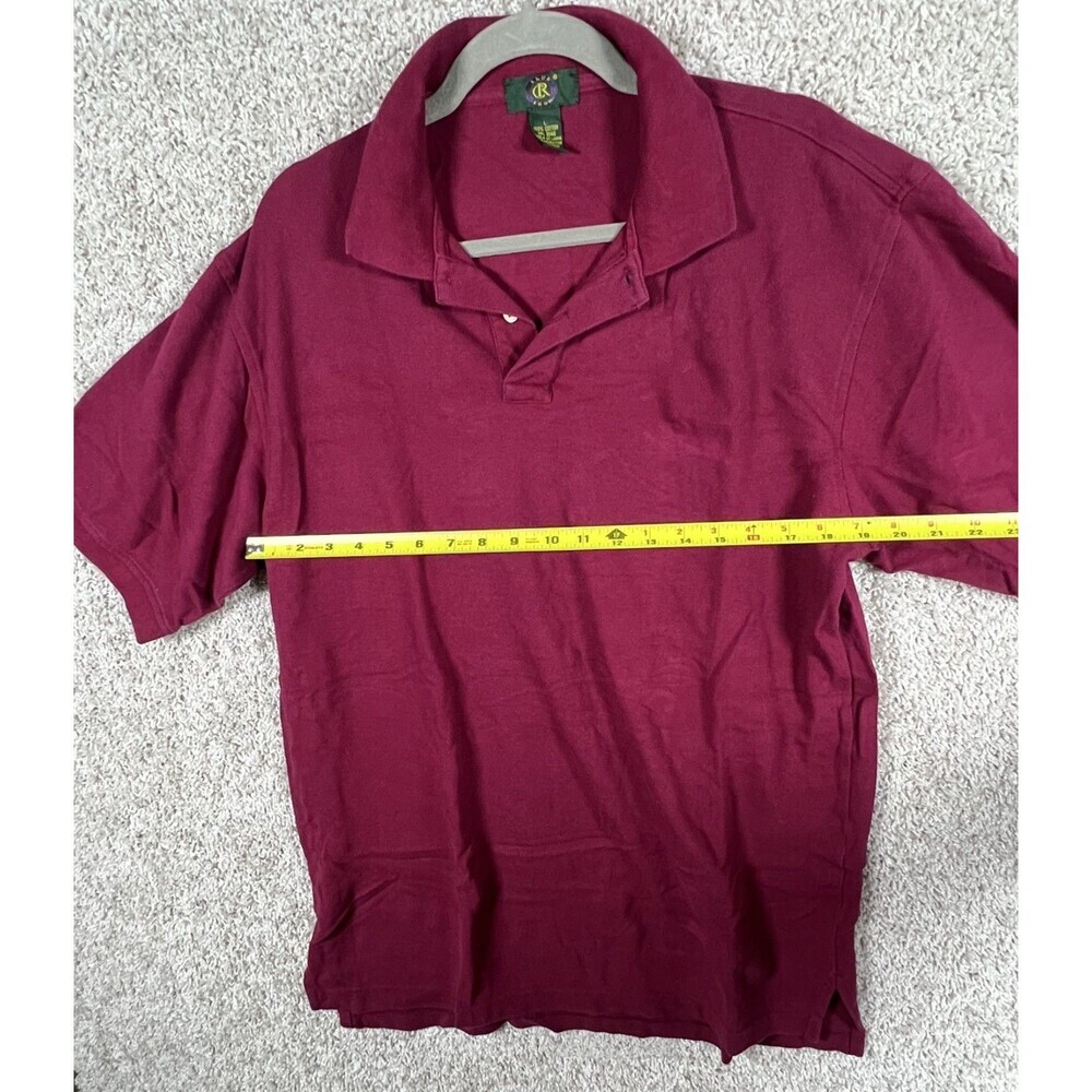 Club Room Men’s Polo Shirt Burgundy Short Sleeve Casual Cotton Classic FitSize L - Picture 2 of 6